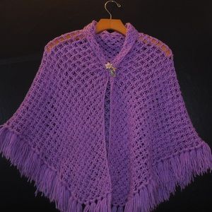Custom handmade pancho USED once